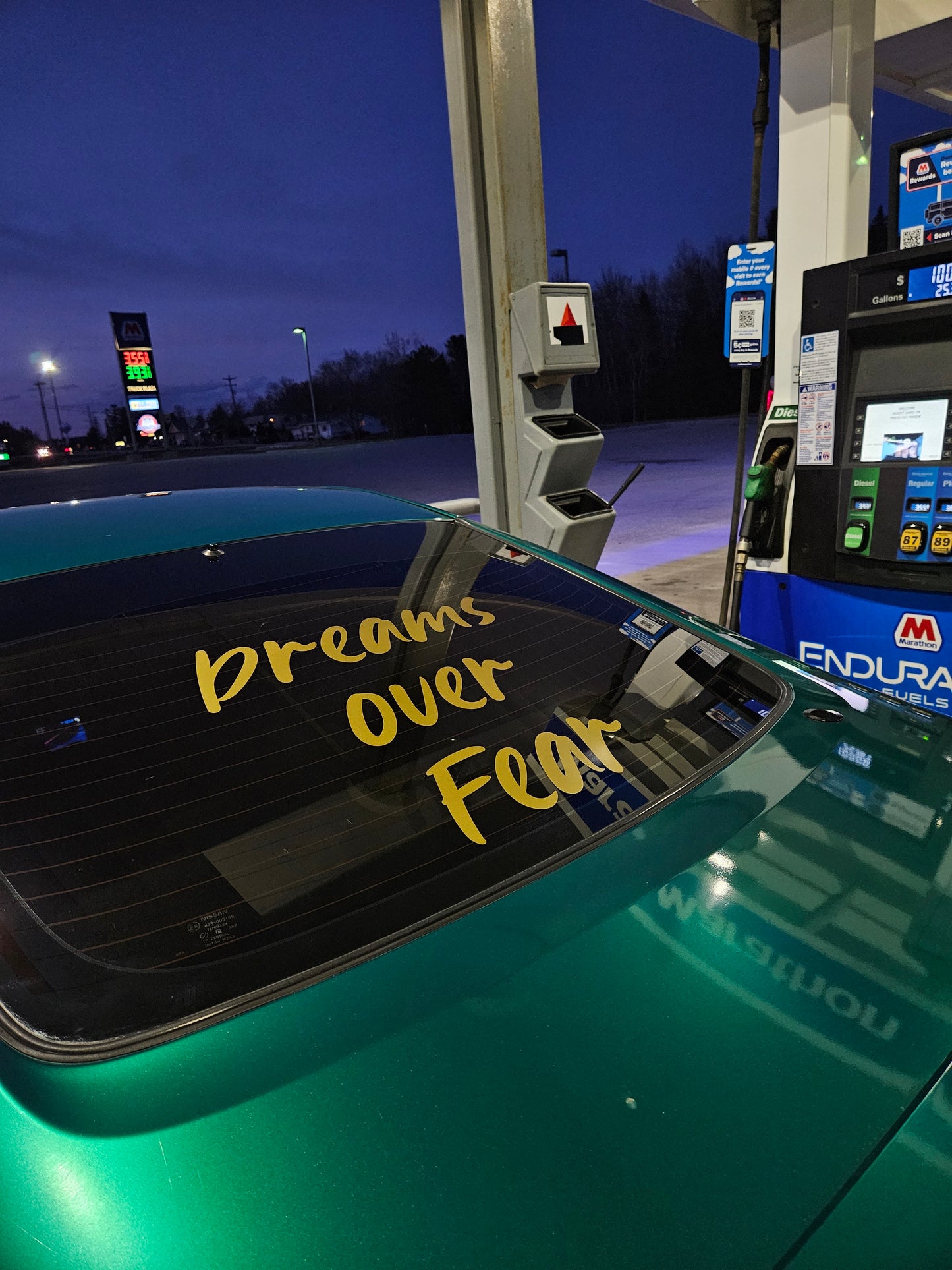 DREAMS OVER FEAR DECAL
