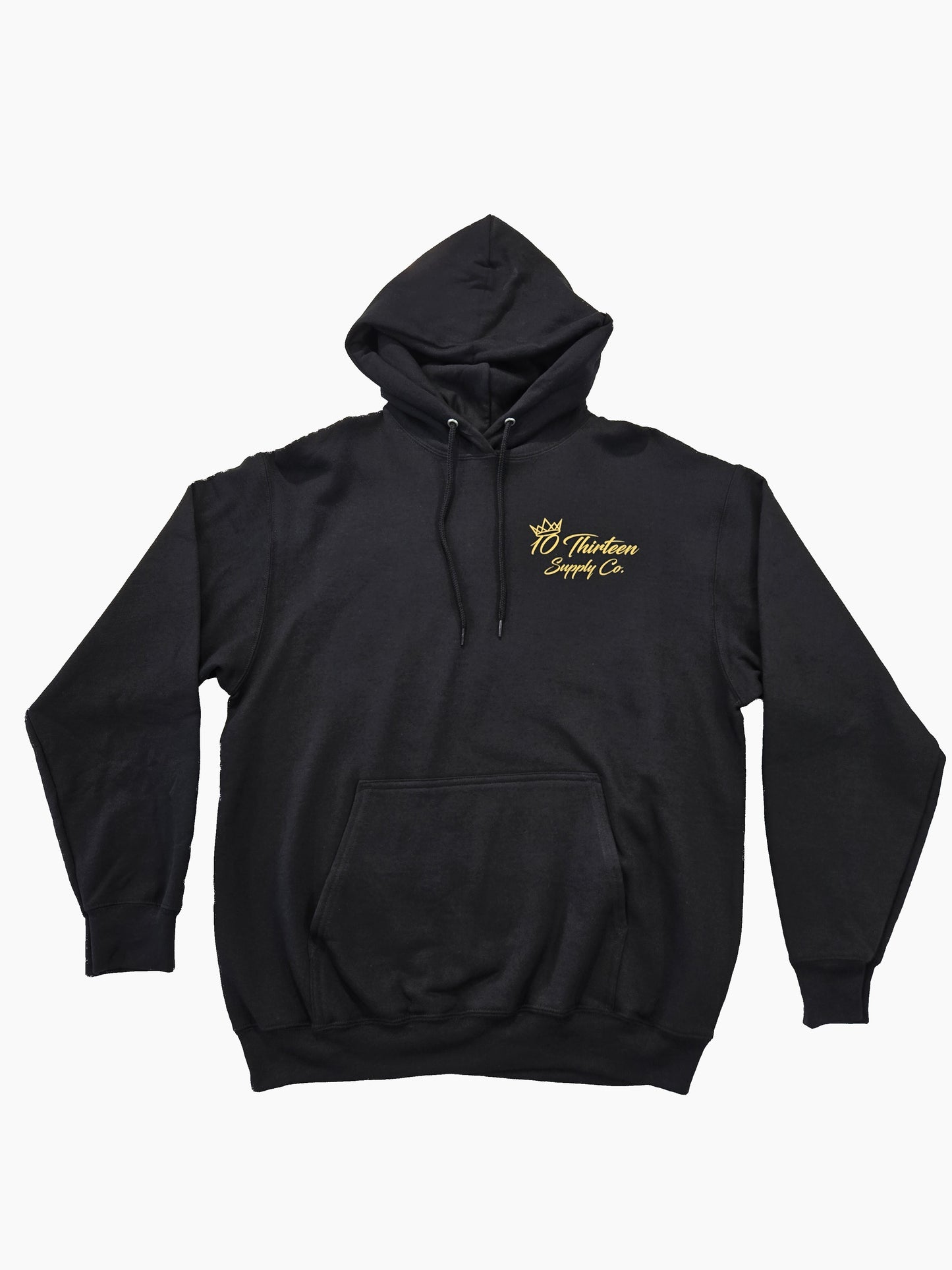 NEVER SATISFIED ALWAYS HUSTLIN HOODIE BLACK