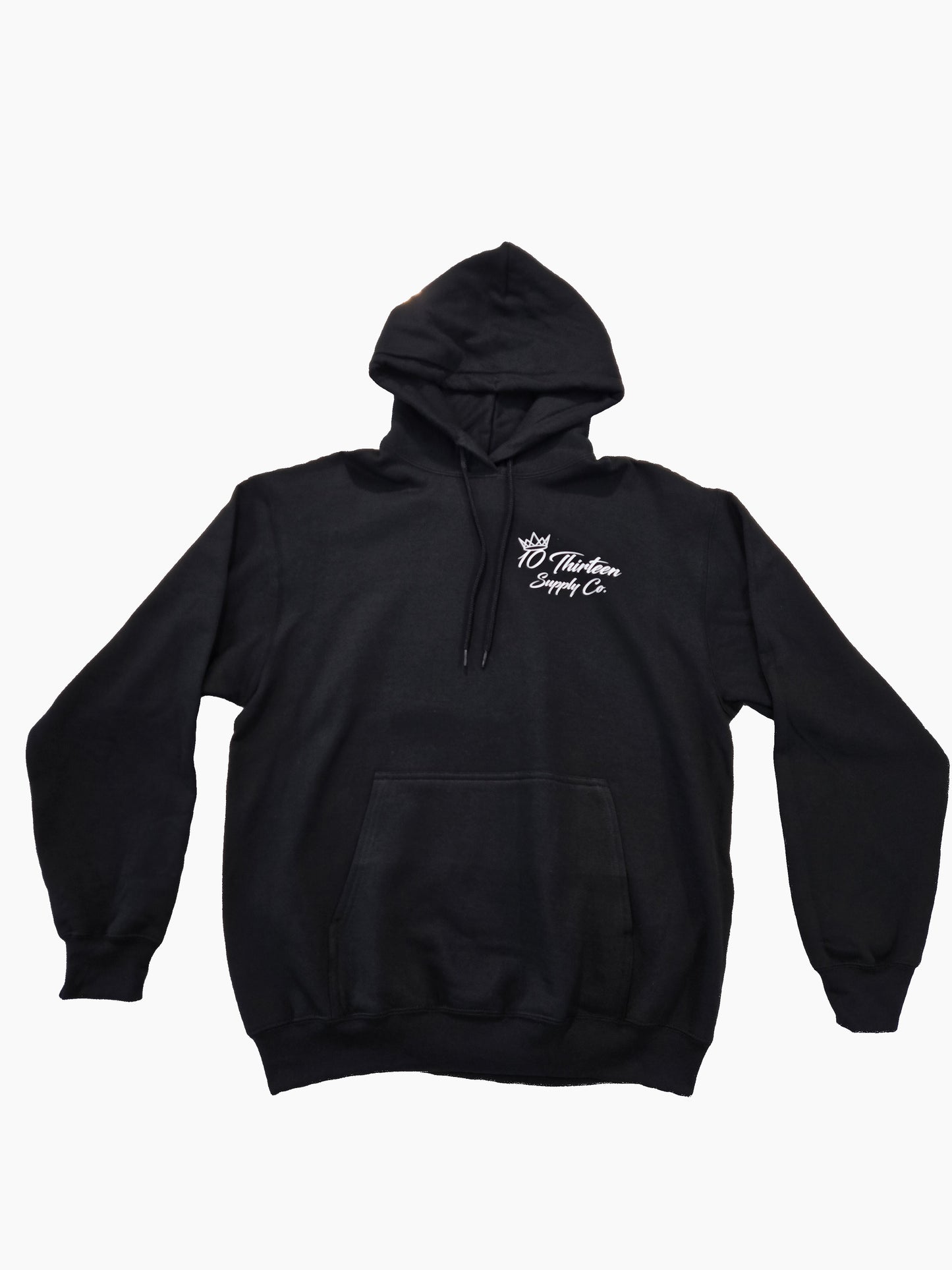 NEVER SATISFIED ALWAYS HUSTLIN HOODIE BLACK